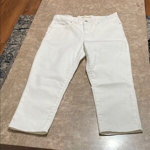 Levi's White Shaping Skinny Capri Jeans
